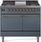 Ilve® Nostalgie II Series 40" Blue Grey Pro Style Dual Fuel Range-0