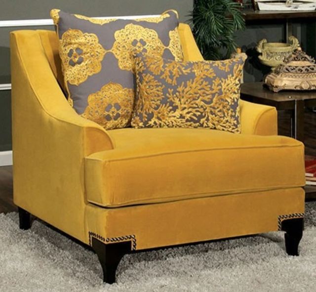 Furniture of America® Viscontti Gold Chair-0