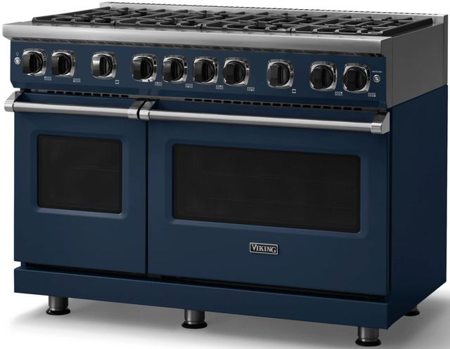 Viking® 7 Series 48" Slate Blue Pro Style Natural Gas Range-3