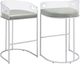 Coaster® Thermosolis 2-Piece Grey/Chrome Acrylic Back Bar Stools-0
