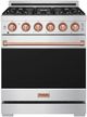 Thor Kitchen Gordon Ramsay Collection 30" Stainless Steel Pro Style Gas Range with Precision Knob Control and Rose Gold Trim-0
