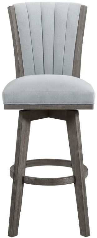 Homelegance®  Corvallis Gray/Wire Brushed Gray Swivel Pub Height Chair-2