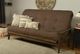 Kodiak Furniture Tucson Linen Cocoa/Rustic Walnut Queen Futon with Mattress-3