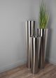 Le Present Satino Fluta Stainless Steel 55" Planter-5