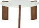 Signature Design by Ashley® Isanti White Round Cocktail Table with Brown Base-1
