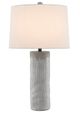 Currey & Company Perla Concrete/White/Satin Table Lamp-0