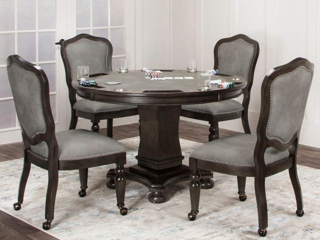 Cramco Vegas 5-Piece Gray Dining Game Table-1
