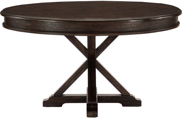 Mazin Furniture Cardano Driftwood Charcoal Round DIning Table-0