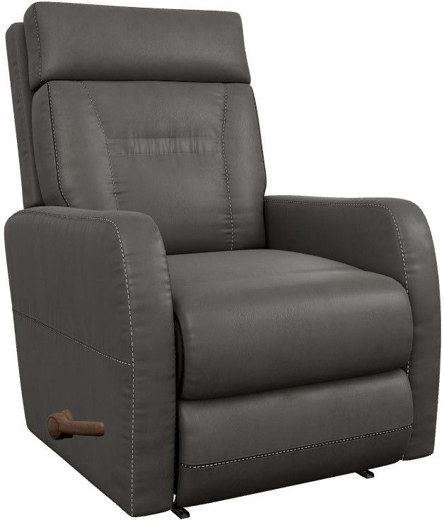 La-Z-Boy® Lennon Charcoal Leather Manual Wall Recliner-0