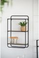 A & B Home Black/Natural Wall Shelf-5
