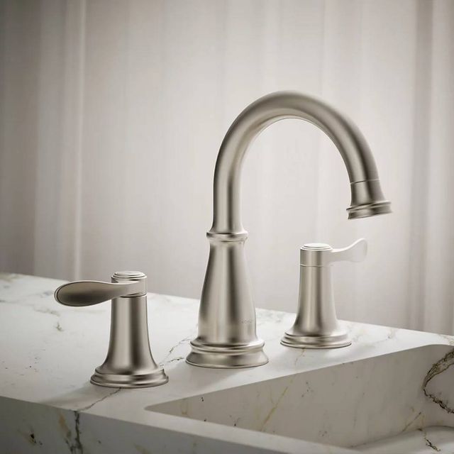 KOHLER® Bellera® Vibrant Brushed Nickel Widespread Bathroom Sink Faucet-3