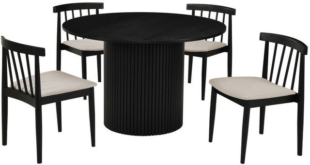 Coaster® Hamlyn 5-Piece Black/Wheat Dining Table Set-0