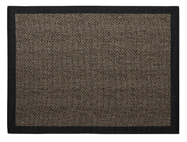 Olliix by Madison Park Dover Black/Natural 5x7' Textured Chevron Indoor/Outdoor Rug-0