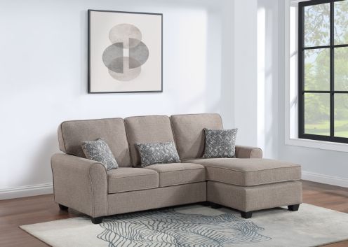 Milton Greens Stars 2-Piece Taupe Plushy Cushioned Flared Round Arm Sectional-2