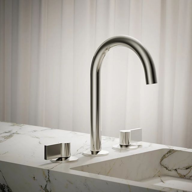 KOHLER® Components® Vibrant Polished Nickel Bathroom Sink Faucet Spout with Tube Design-3