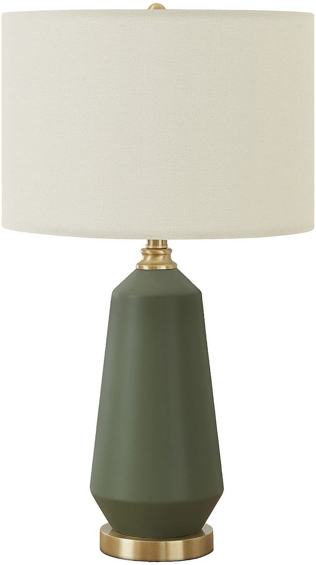 Monarch Specialties Inc. 26"H Green Ceramic Table Lamp-0