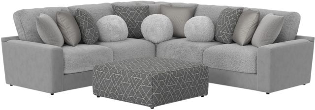 Jackson Furniture Canyon 4-Piece Gray/Platinum/Zinc Modular Sectional and Ottoman-0