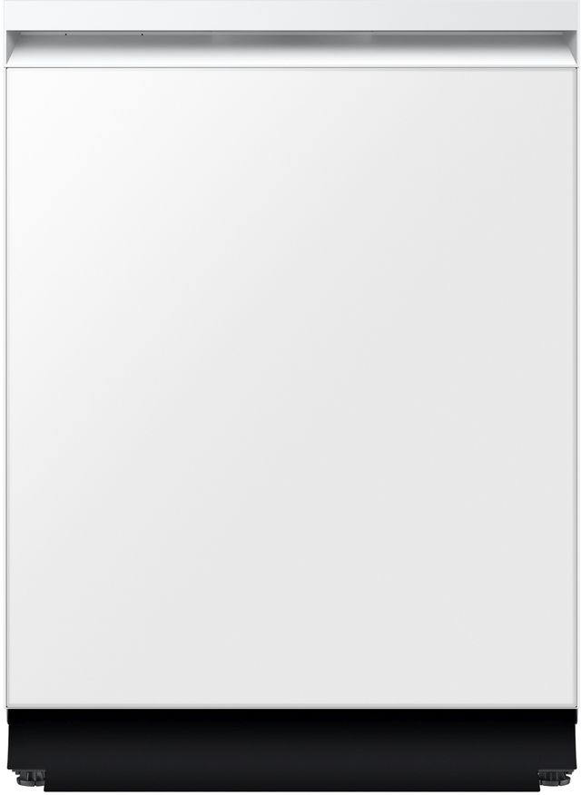 Samsung Bespoke 24" White Glass Top Control Built-In Smart Dishwasher with 3rd Rack Washing System-0
