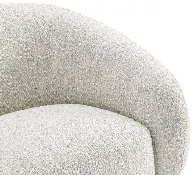 Furniture of America® Savino Beige Swivel Chair-4