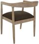 International Furniture Direct Teak Brown/Ivory Arm Chair-5