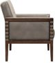 Hooker® Furniture CC Carverdale Dark Hickory/Maddie Gray Leather Club Chair-3