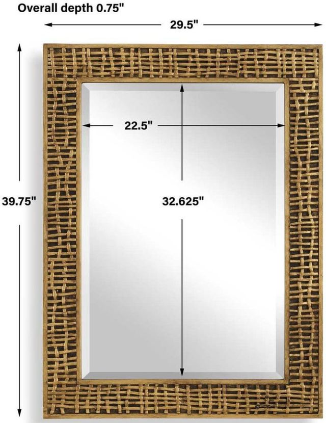 Uttermost® Woven In Time Antique Gold Mirror-2