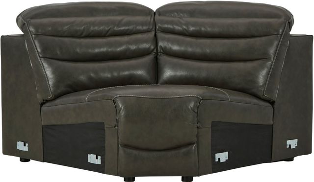 Signature Design by Ashley® Center Line 2-Piece Dark Gray Power Reclining Living Room Set-1