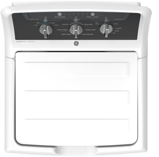 GE® White Top Load Washer & Electric Dryer Laundry Pair-5