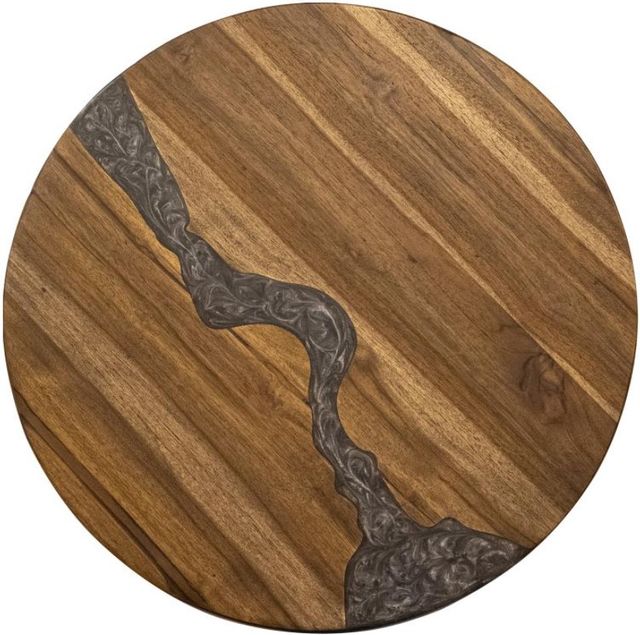 International Furniture Direct Silver Brown Cocktail Table-2