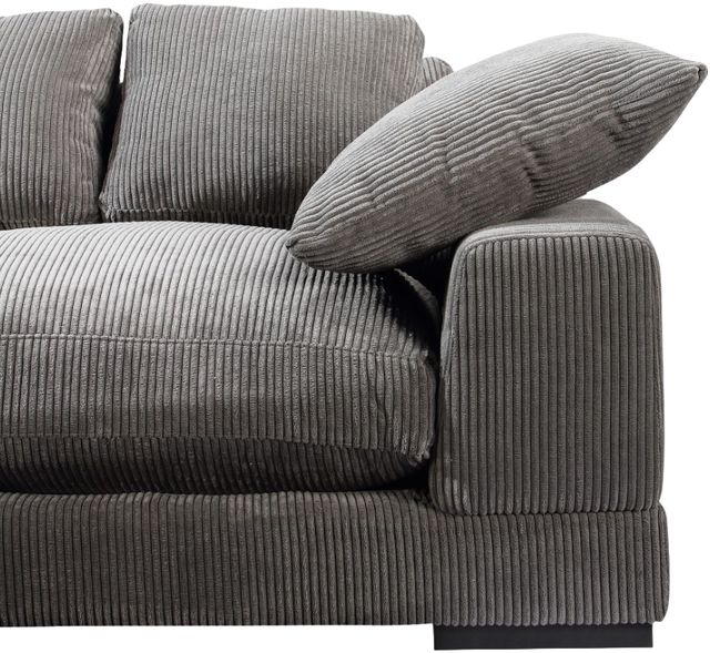 Moe's Home Collection Plunge 3-Piece Charcoal Large L-Shaped Sectional and Reversible Chaise-3