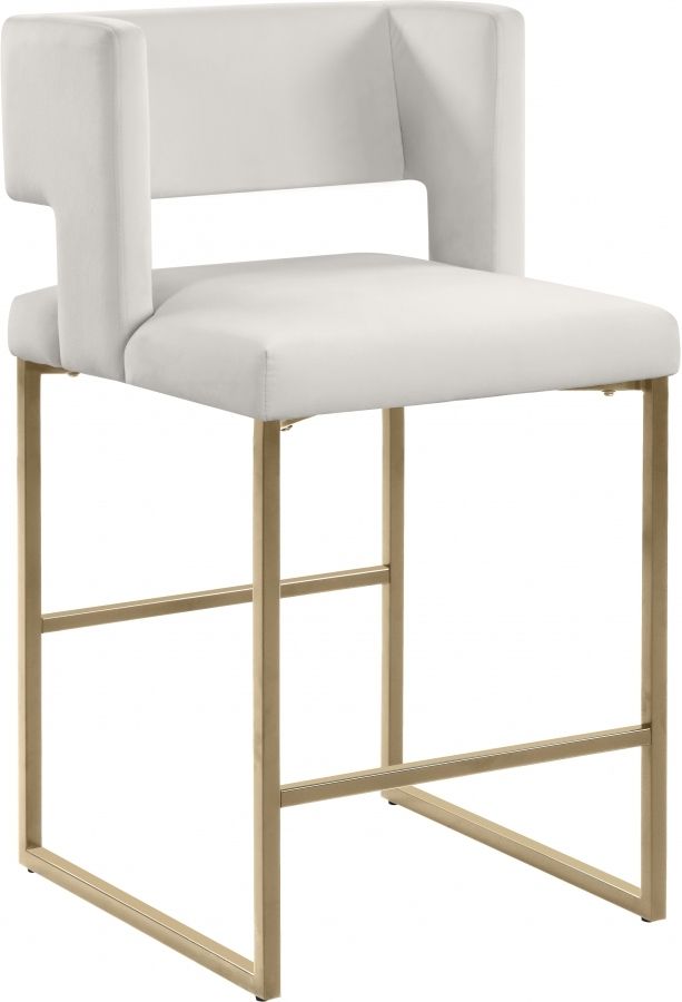 Meridian Furniture Caleb Cream/Gold Counter Stool-0