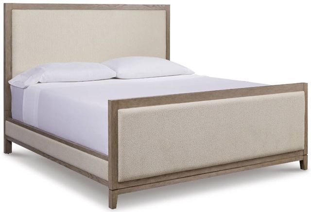 Signature Design by Ashley® Chrestner 4-Piece Gray King Upholstered Panel Bed Set-1