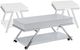Steve Silver Co. Zena 3-Piece White Occasional Table Set with Chrome Base-0