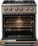Viking® 5 Series 30" Nantucket Pro Style Dual Fuel (LP) Range with Polished Chrome Trim-1