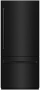 ZLINE 36" 19.8 Cu. Ft. Black Stainless Steel Built-In Bottom Freezer Refrigerator with Water Dispenser and Ice Maker-0