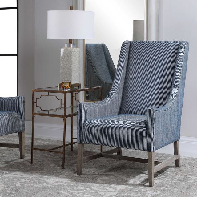 Uttermost® Galiot Blue Accent Chair-1