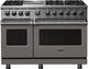 Viking® 5 Series 48" Damascus Gray Pro Style Dual Fuel Range with 12" Griddle-0