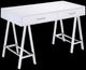 ACME Furniture Coleen Chrome/White High Gloss Writing Desk-0