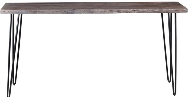 Jofran Inc. Nature's Edge Slate 72" Sofa Counter Dining Table with Black Base-1