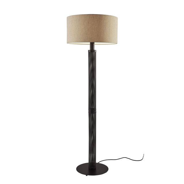 Adesso® Benjamin Matte Blac Floor Lamp-0