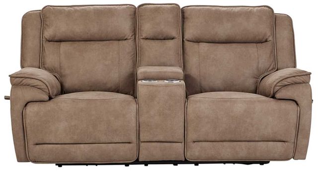 Hughes Furniture® 225012 Derby Fawn Manual Reclining Loveseat-0