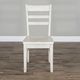 Sunny Designs™ Bayside Marble White Ladderback Chair with Wood Seat-1