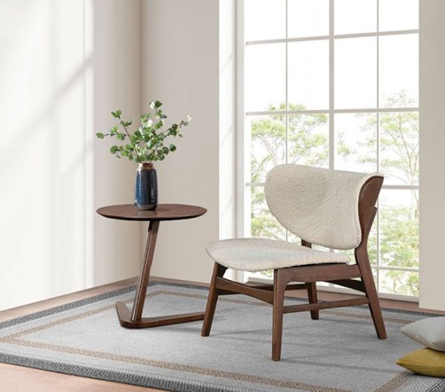 Furniture of America® Vardo Walnut Side Table-1