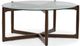Moe's Home Collection Hetta Glass Top Coffee Table with Walnut Base-0
