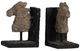 A & B Home 2-Piece Black/Brown Bookends -0