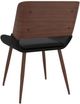 Inspire™ Hudson Black/Walnut Side Chair, Faux Leather-2