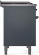 Ilve® Nostalgie II Series 40" Blue Grey Pro Style Dual Fuel Range-3