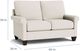 Bassett® Furniture Customizable True Custom® Roll Arm Loveseat-4