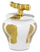 Currey & Company Brill White/Gold Small Jar-0