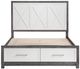 Homelegance® Rowan Gray/Ivory Full Storage Platform Bed-4